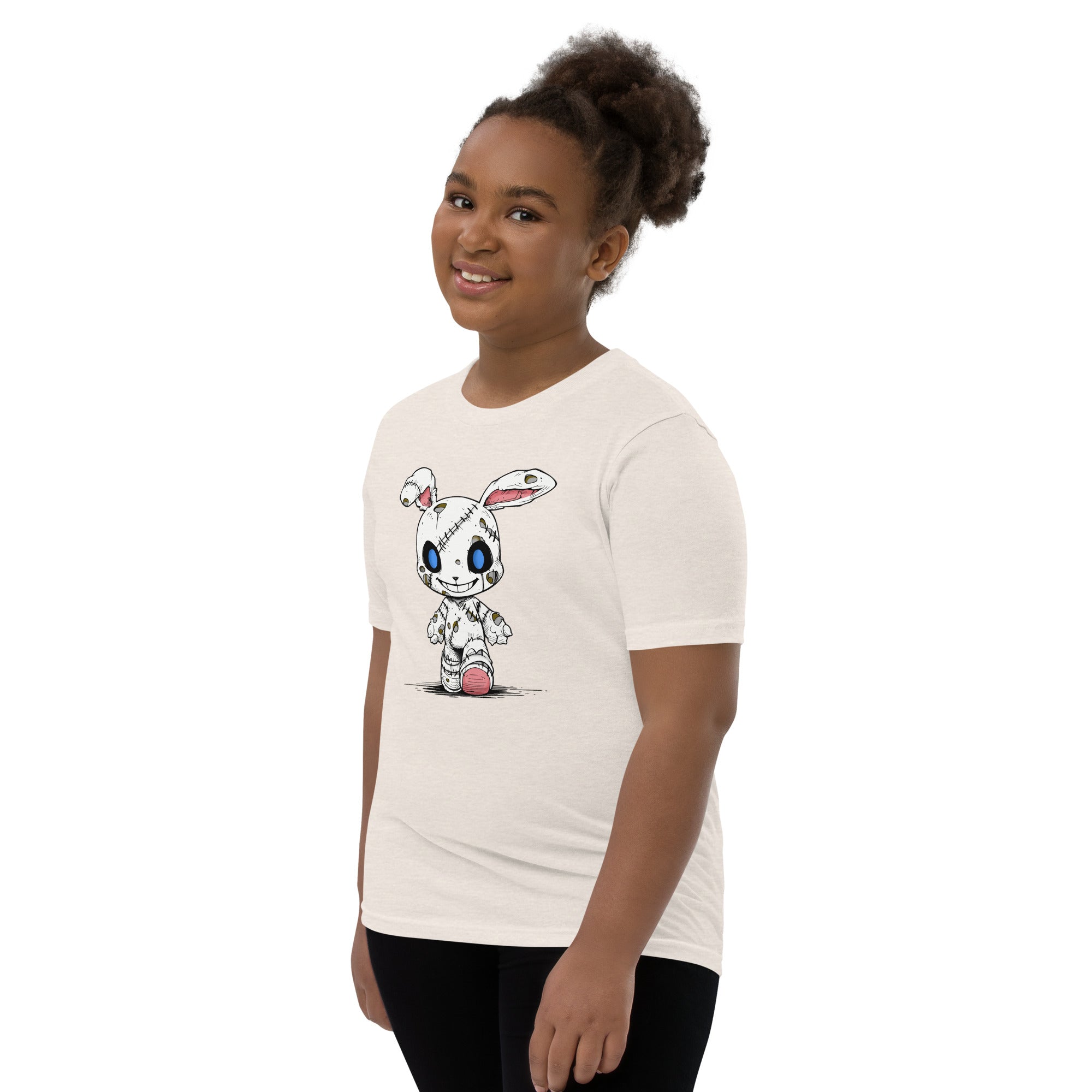 Zombie Bunny Youth Girls Short Sleeve T-Shirt