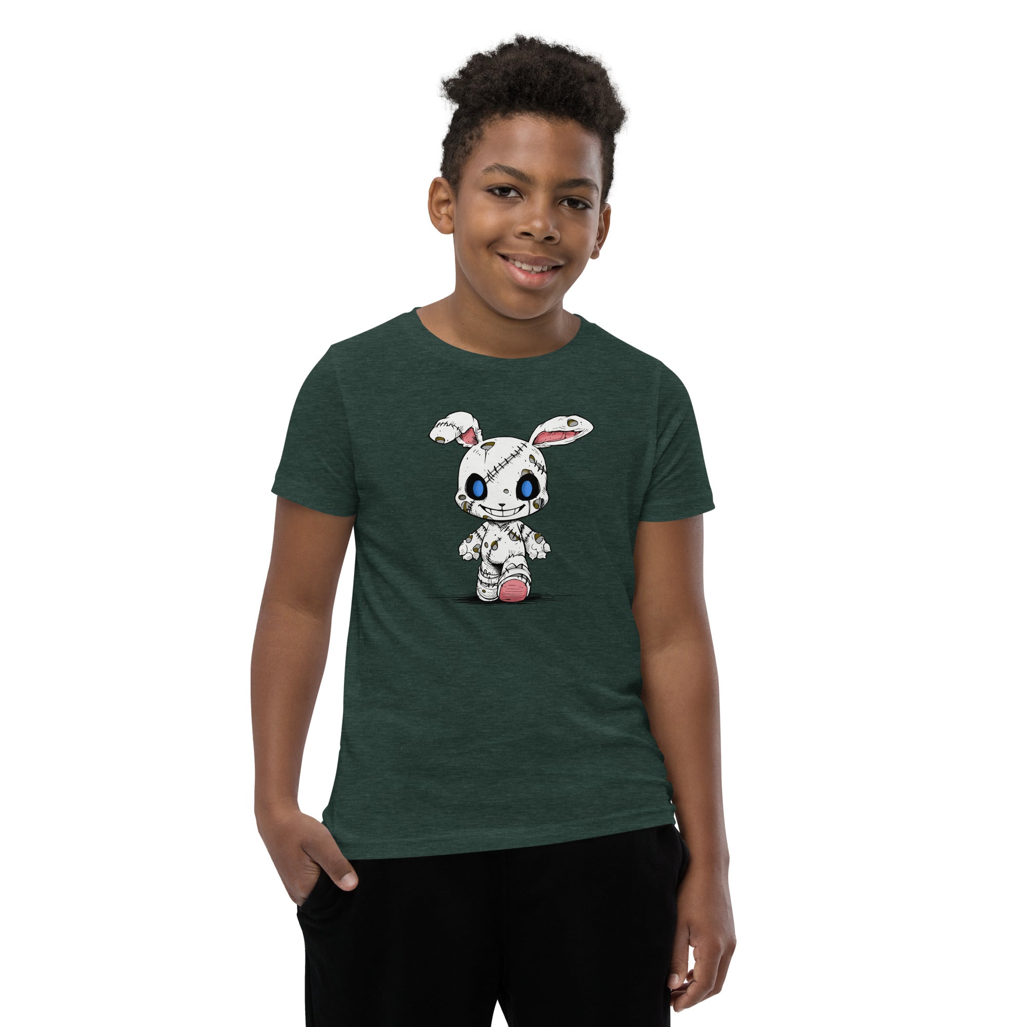 Zombie Bunny Youth Boy's Short Sleeve T-Shirt