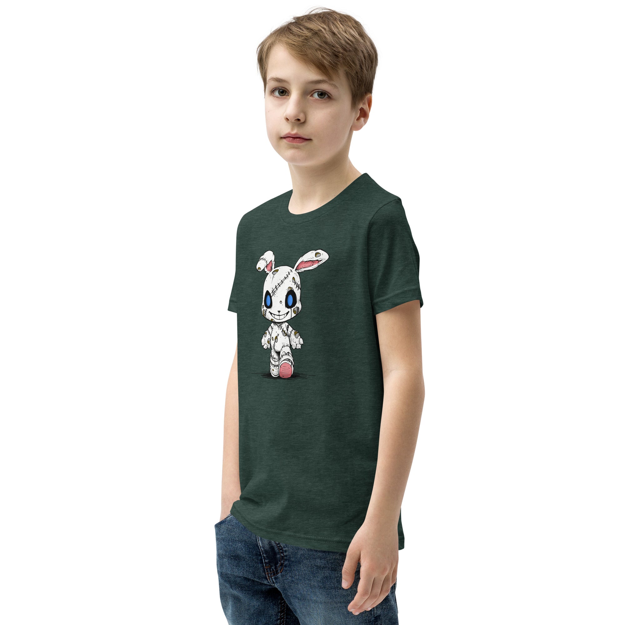 Zombie Bunny Youth Boy's Short Sleeve T-Shirt