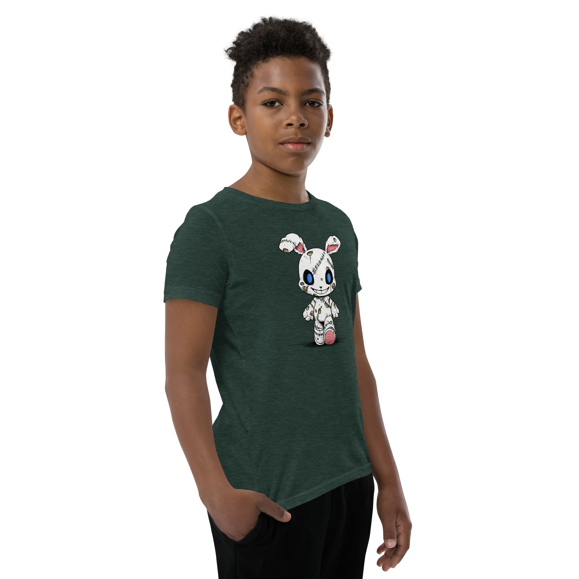 Zombie Bunny Youth Boy's Short Sleeve T-Shirt