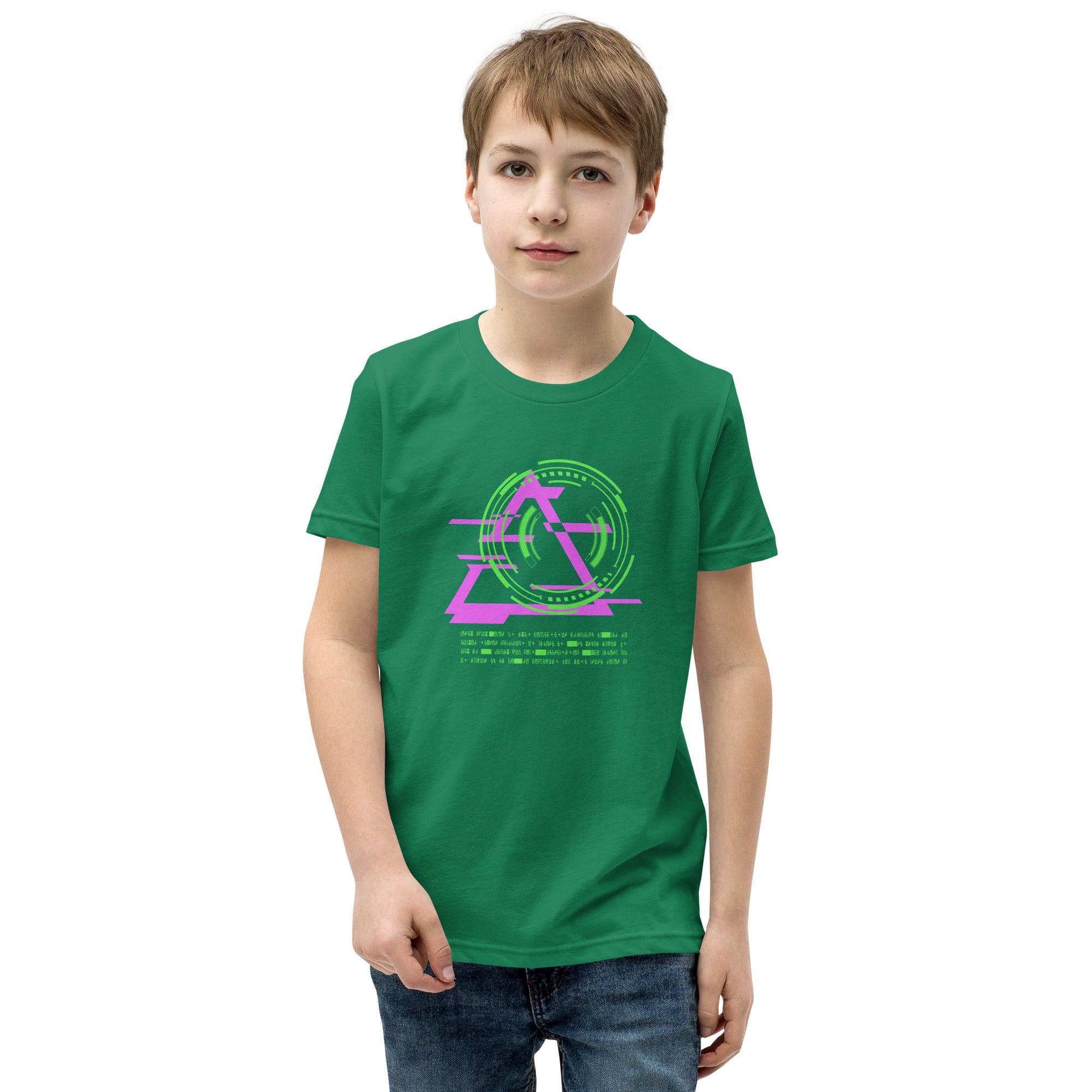 Gamer Cyber Symbols Boys Youth Short Sleeve T-Shirt