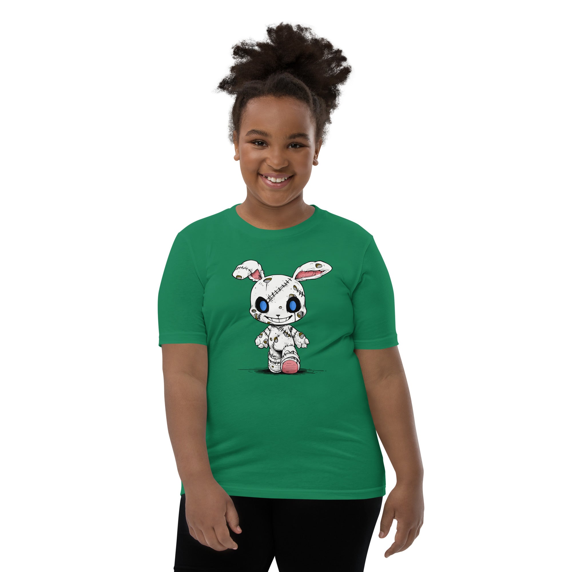 Zombie Bunny Youth Girls Short Sleeve T-Shirt