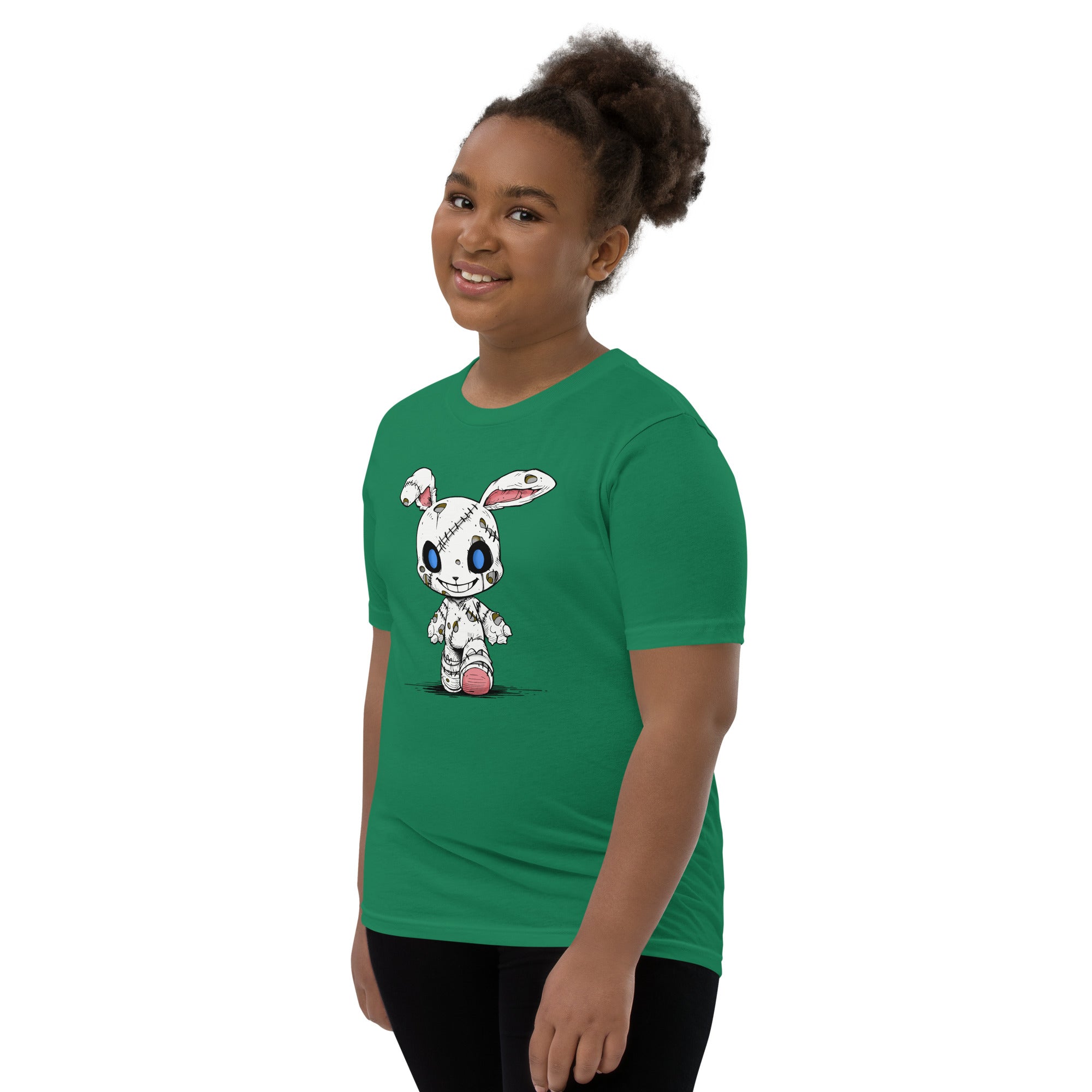 Zombie Bunny Youth Girls Short Sleeve T-Shirt