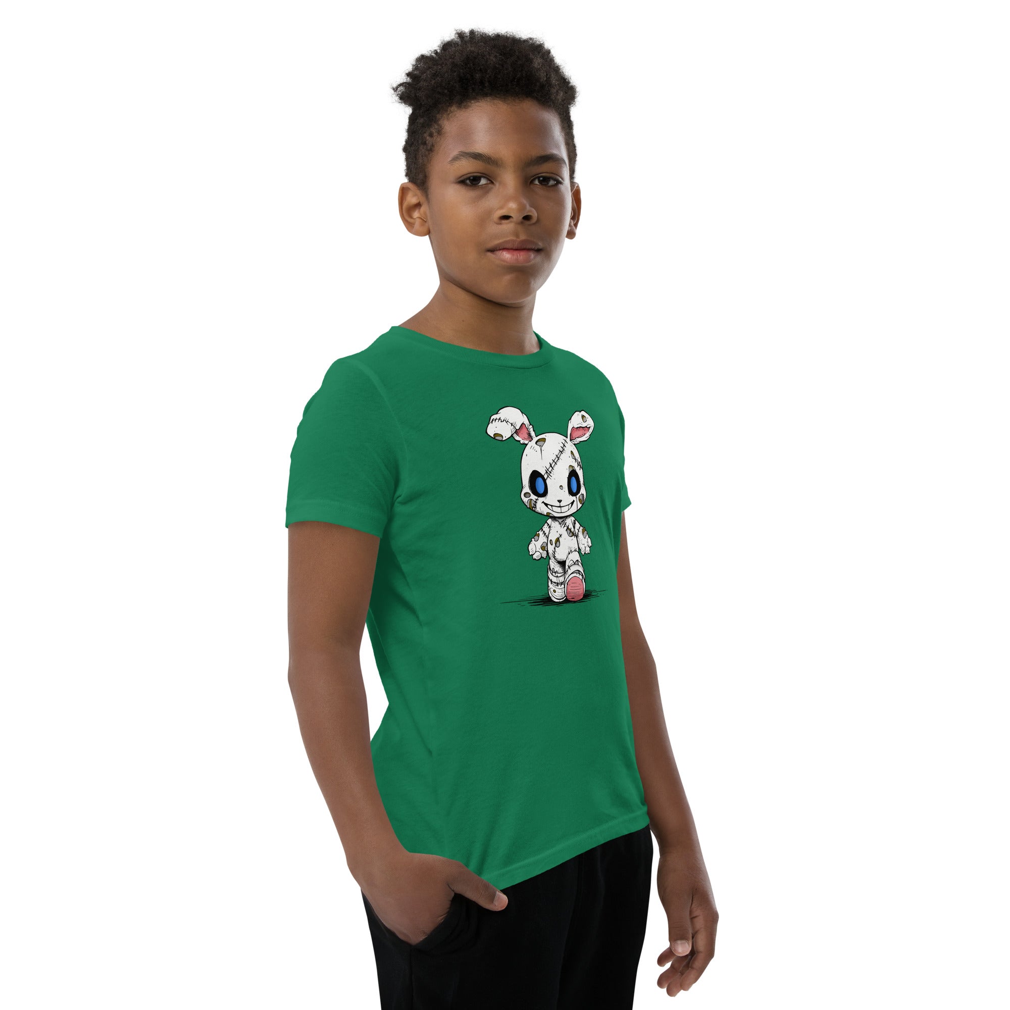 Zombie Bunny Youth Boy's Short Sleeve T-Shirt