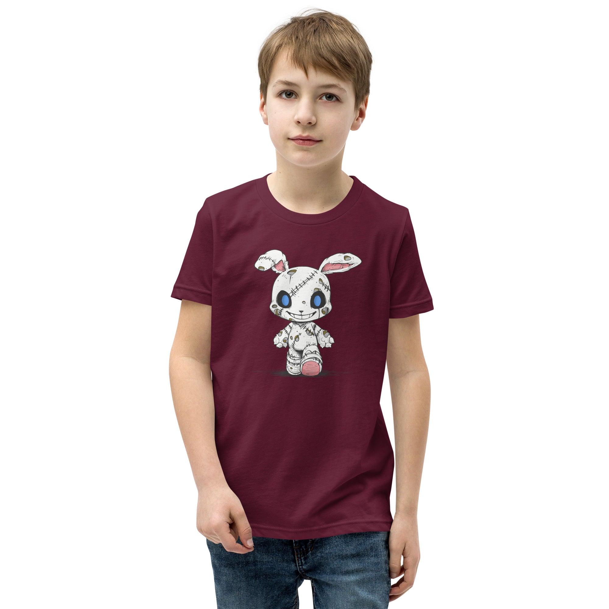 Zombie Bunny Youth Boy's Short Sleeve T-Shirt