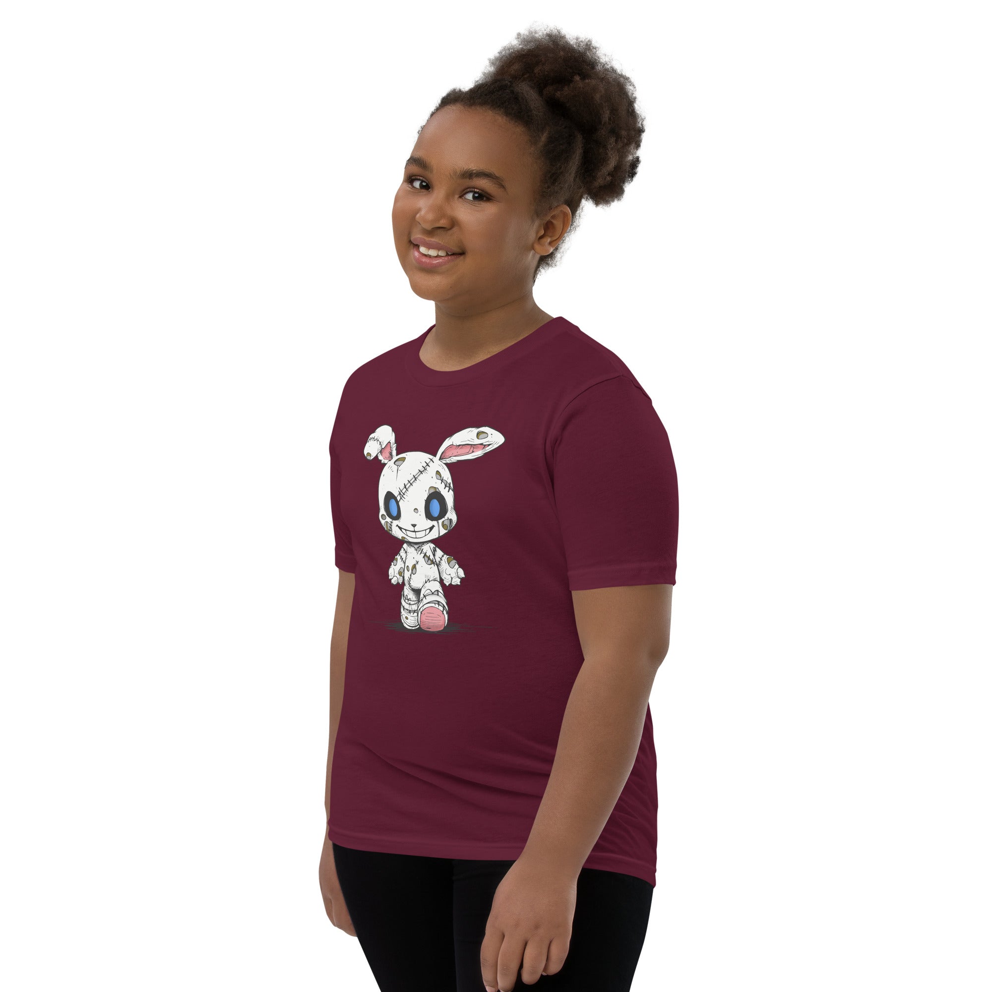 Zombie Bunny Youth Girls Short Sleeve T-Shirt