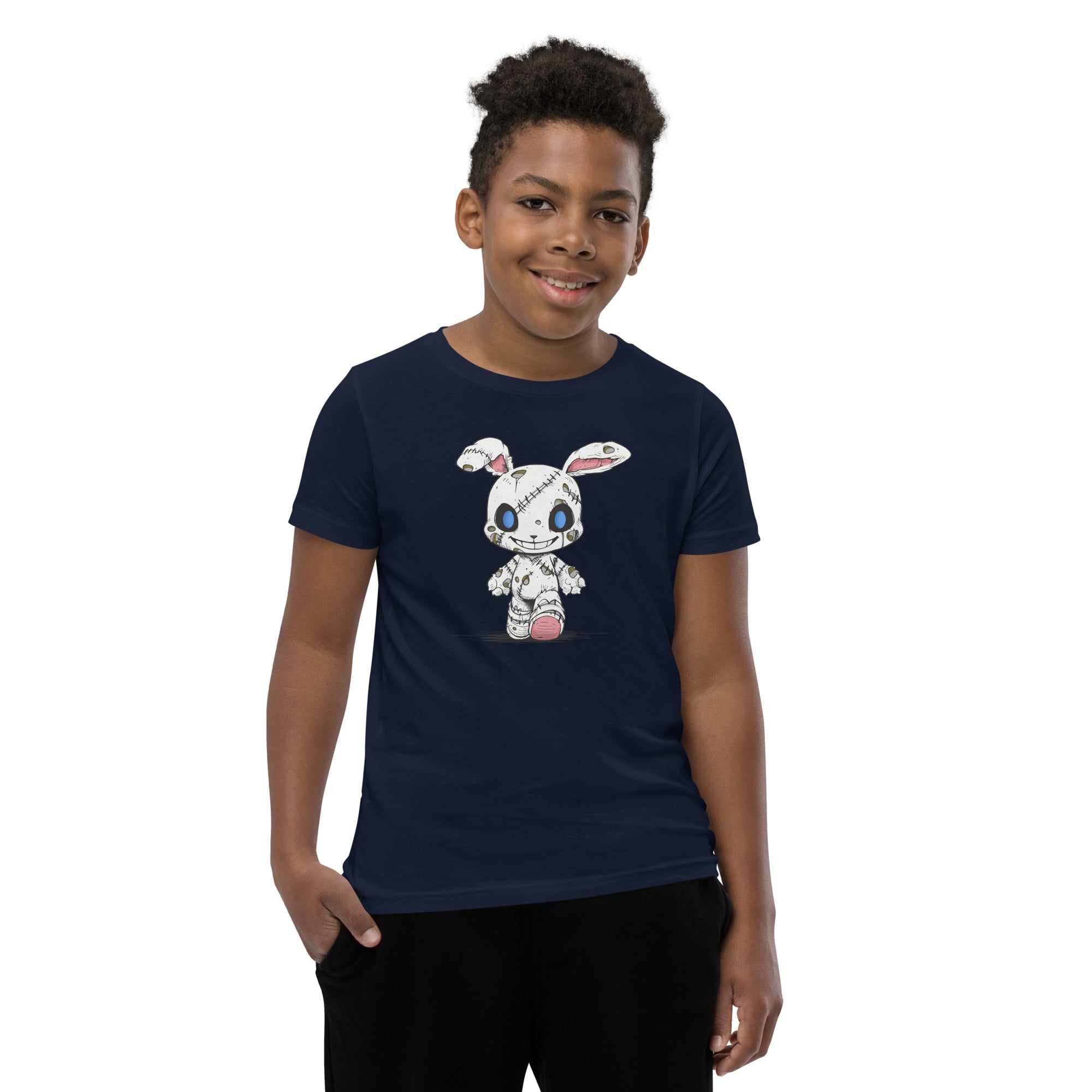 Zombie Bunny Youth Boy's Short Sleeve T-Shirt