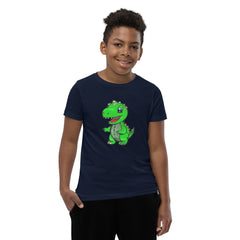 Dinky Dino Green Youth Boys Short Sleeve T-Shirt