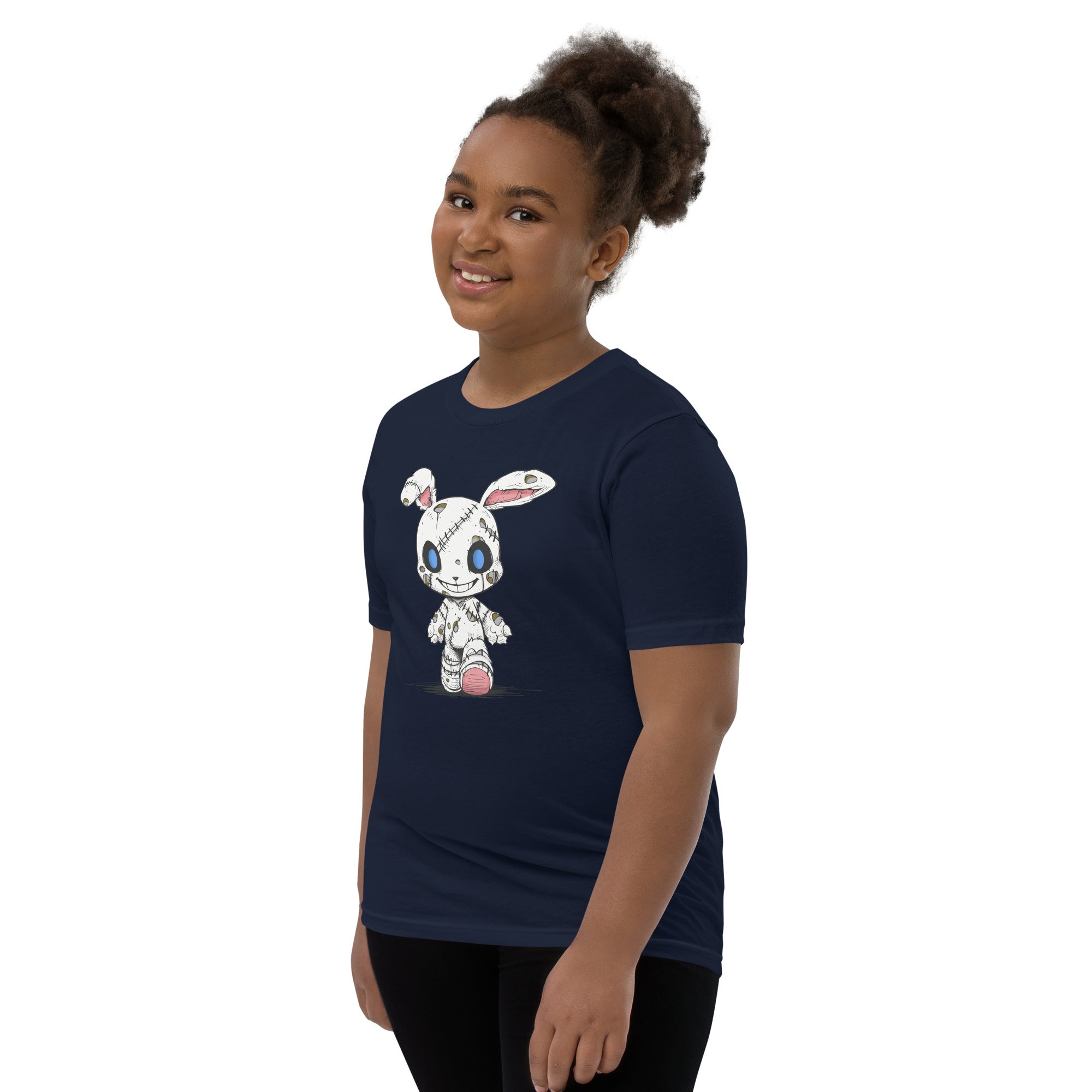 Zombie Bunny Youth Girls Short Sleeve T-Shirt