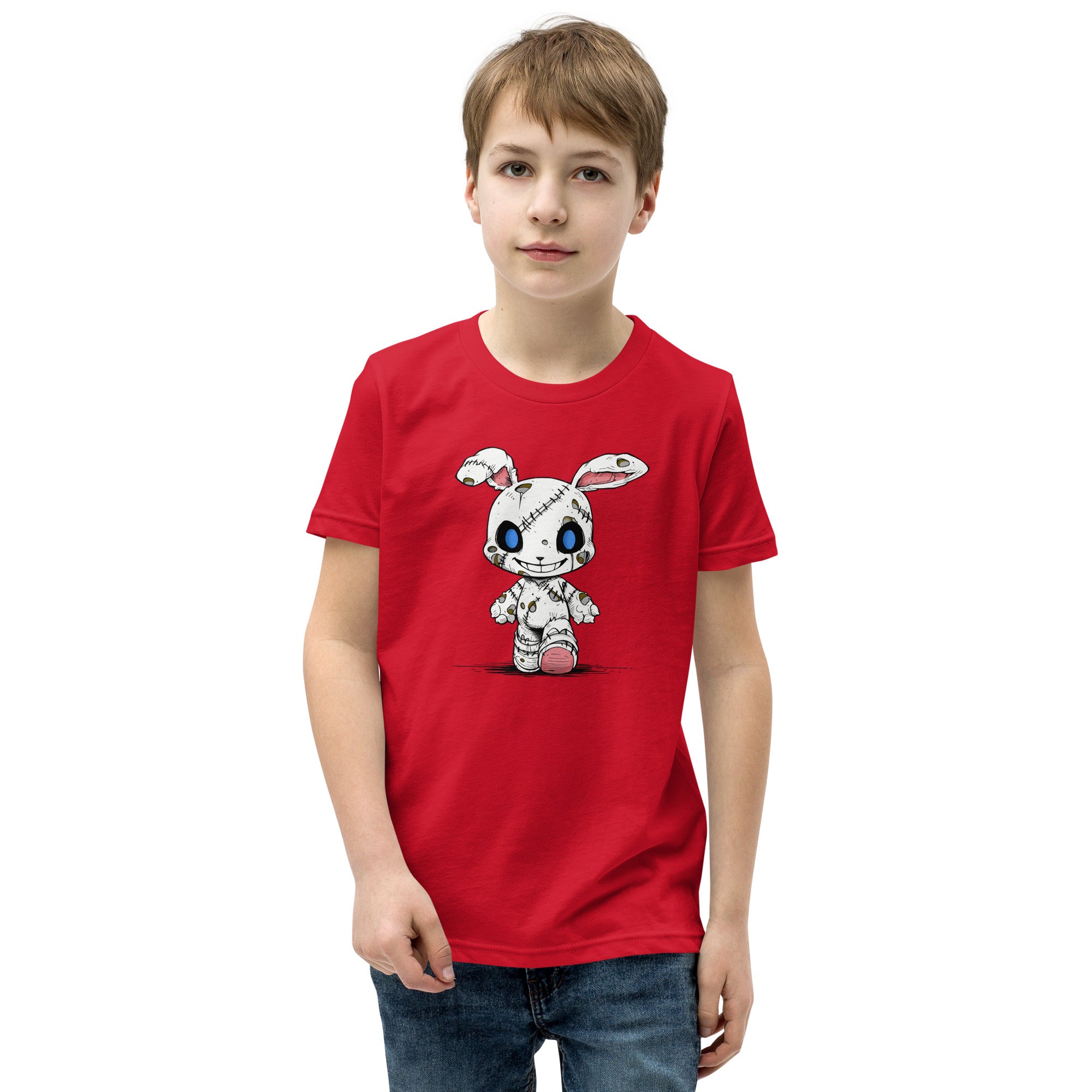 Zombie Bunny Youth Boy's Short Sleeve T-Shirt