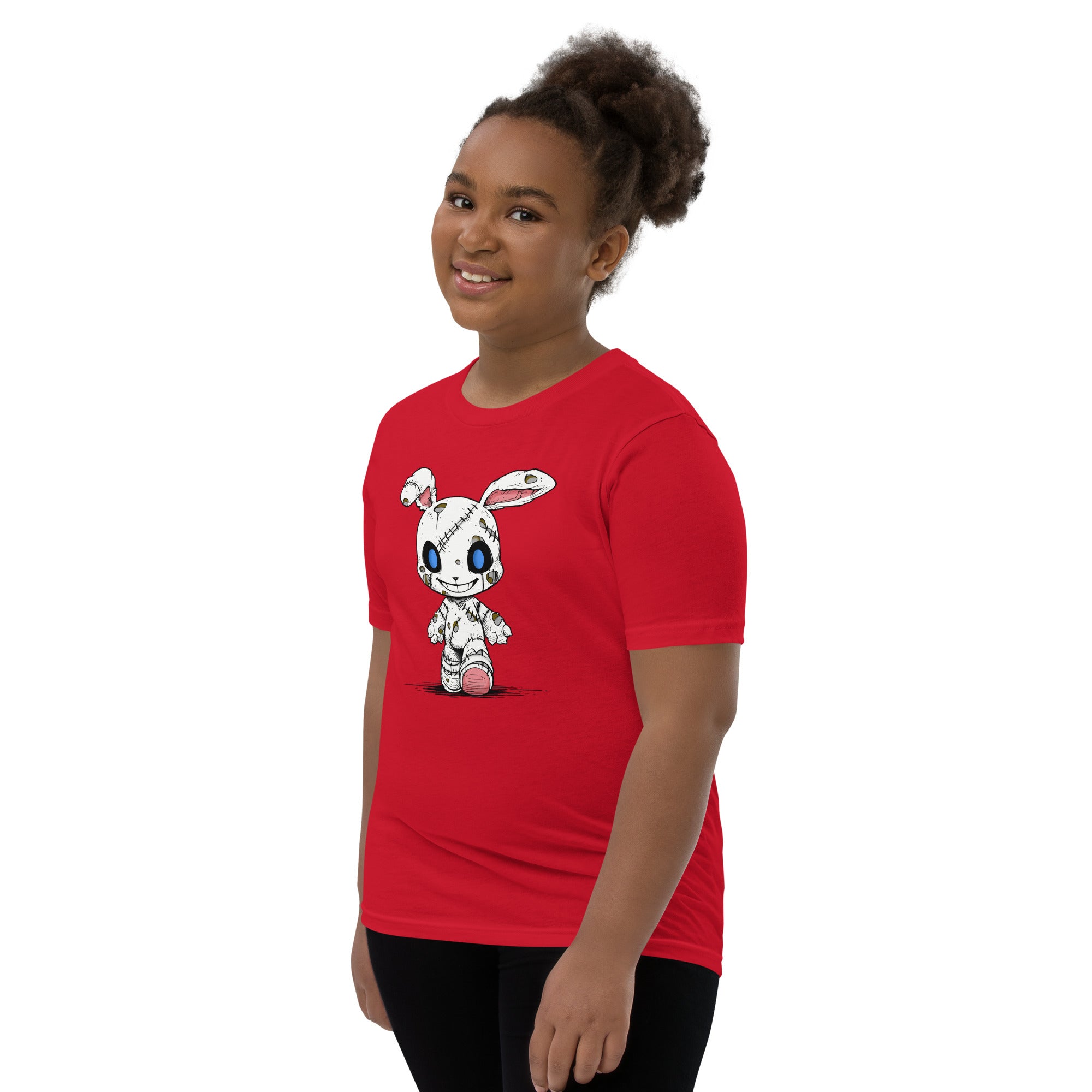 Zombie Bunny Youth Girls Short Sleeve T-Shirt