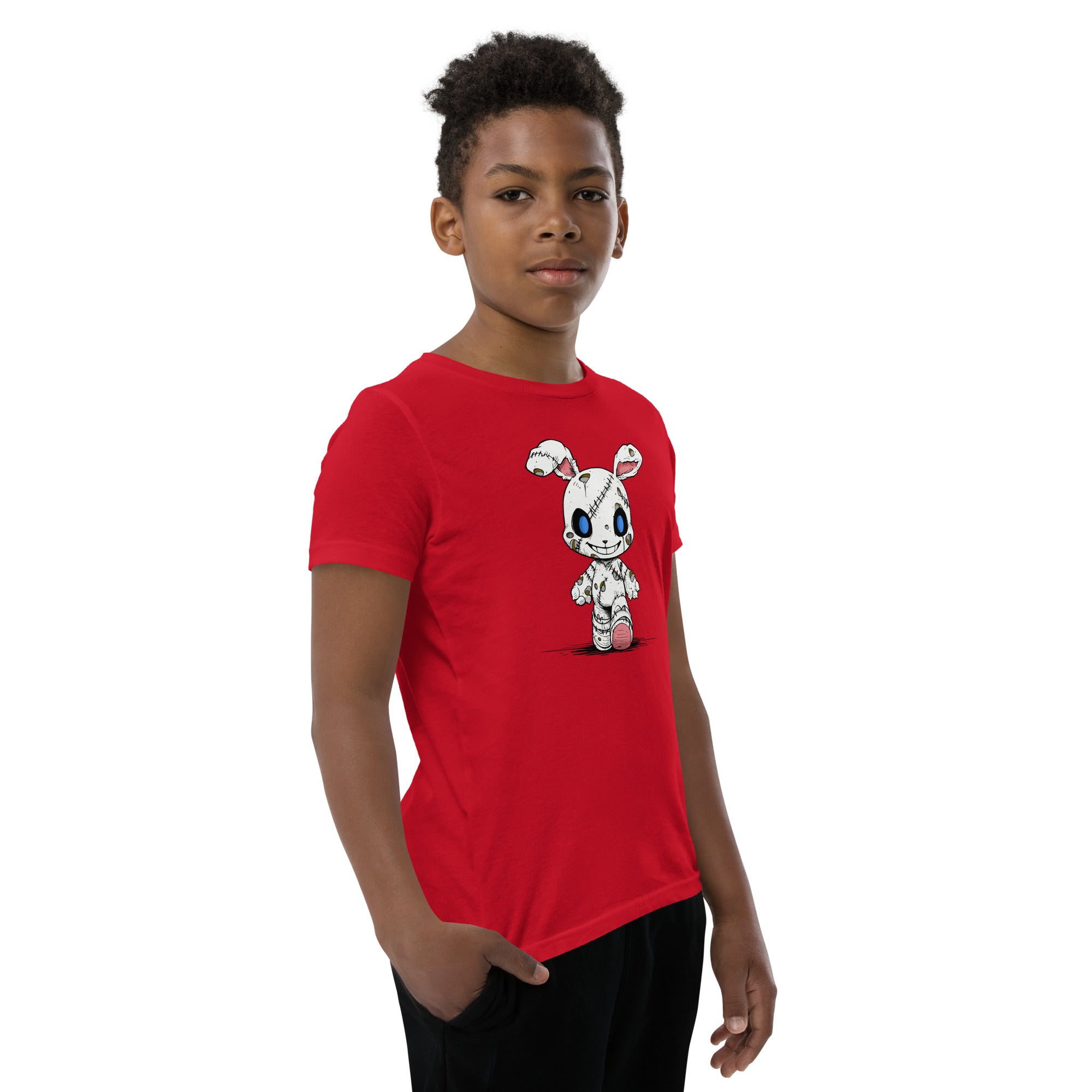 Zombie Bunny Youth Boy's Short Sleeve T-Shirt