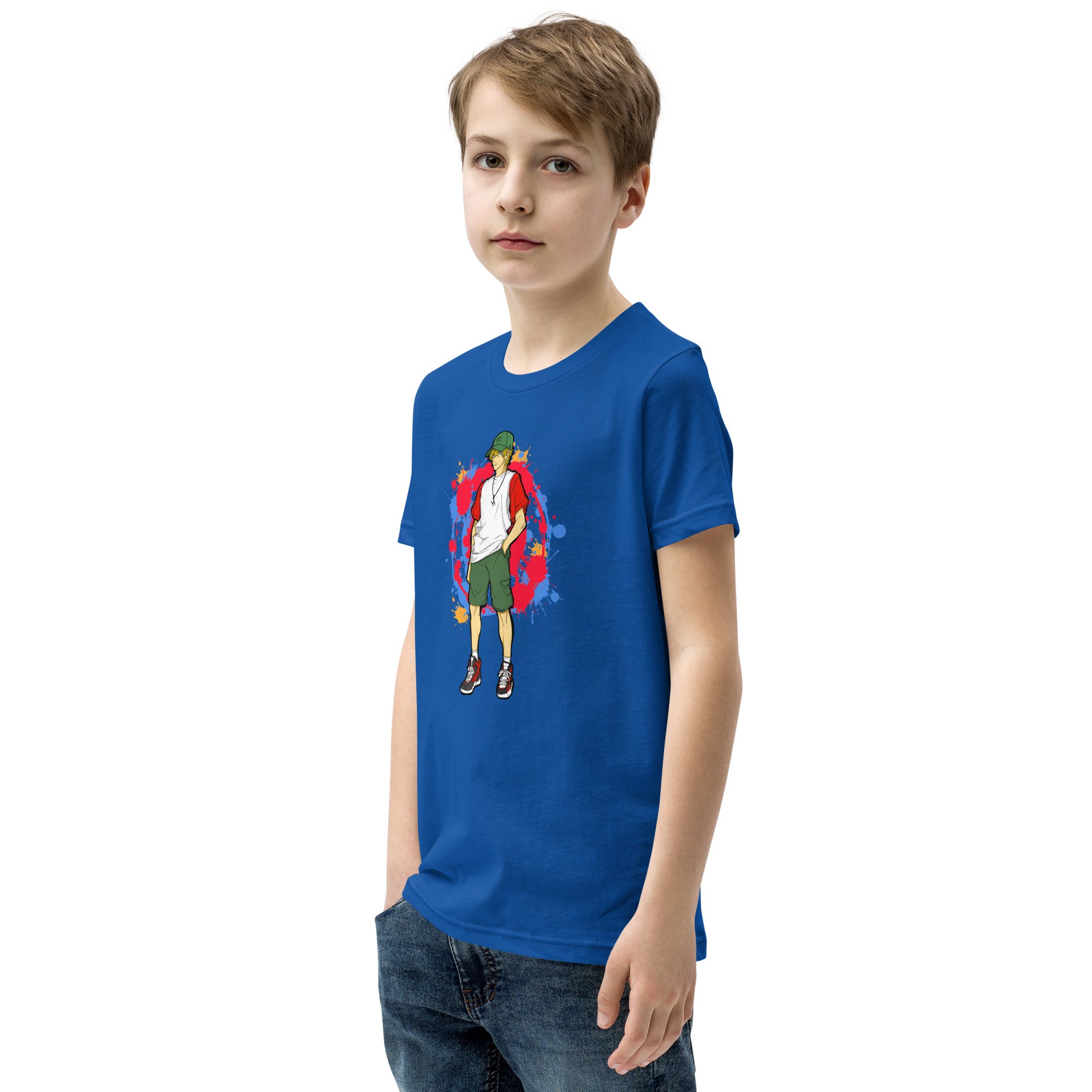 H. Anime Style Youth Boys Short Sleeve T-Shirt