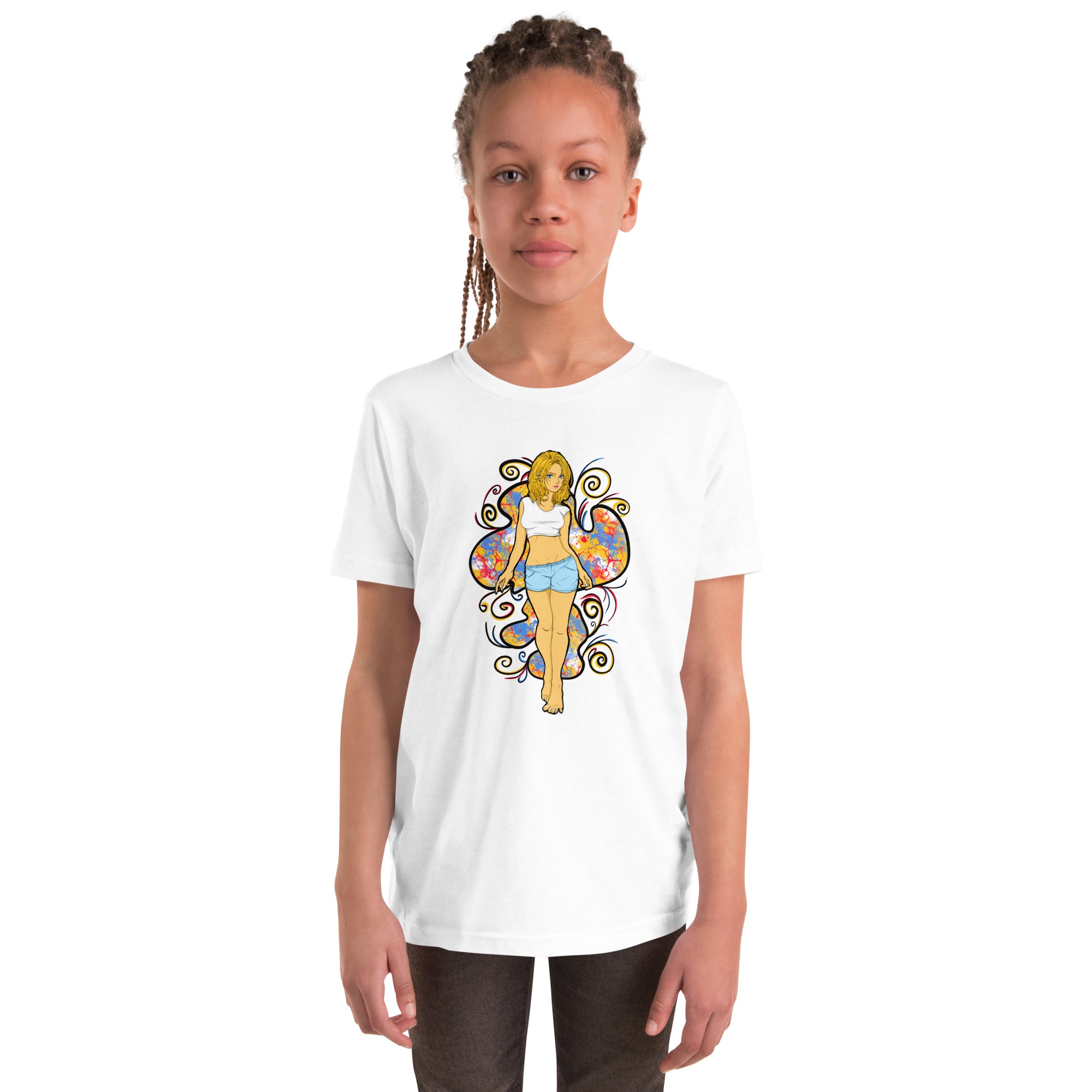 Bee Anime Style Youth Girls Short Sleeve T-Shirt