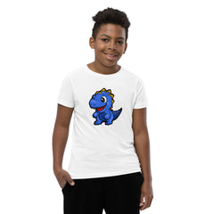 Dinky Dino Blue Youth Boys Short Sleeve T-Shirt