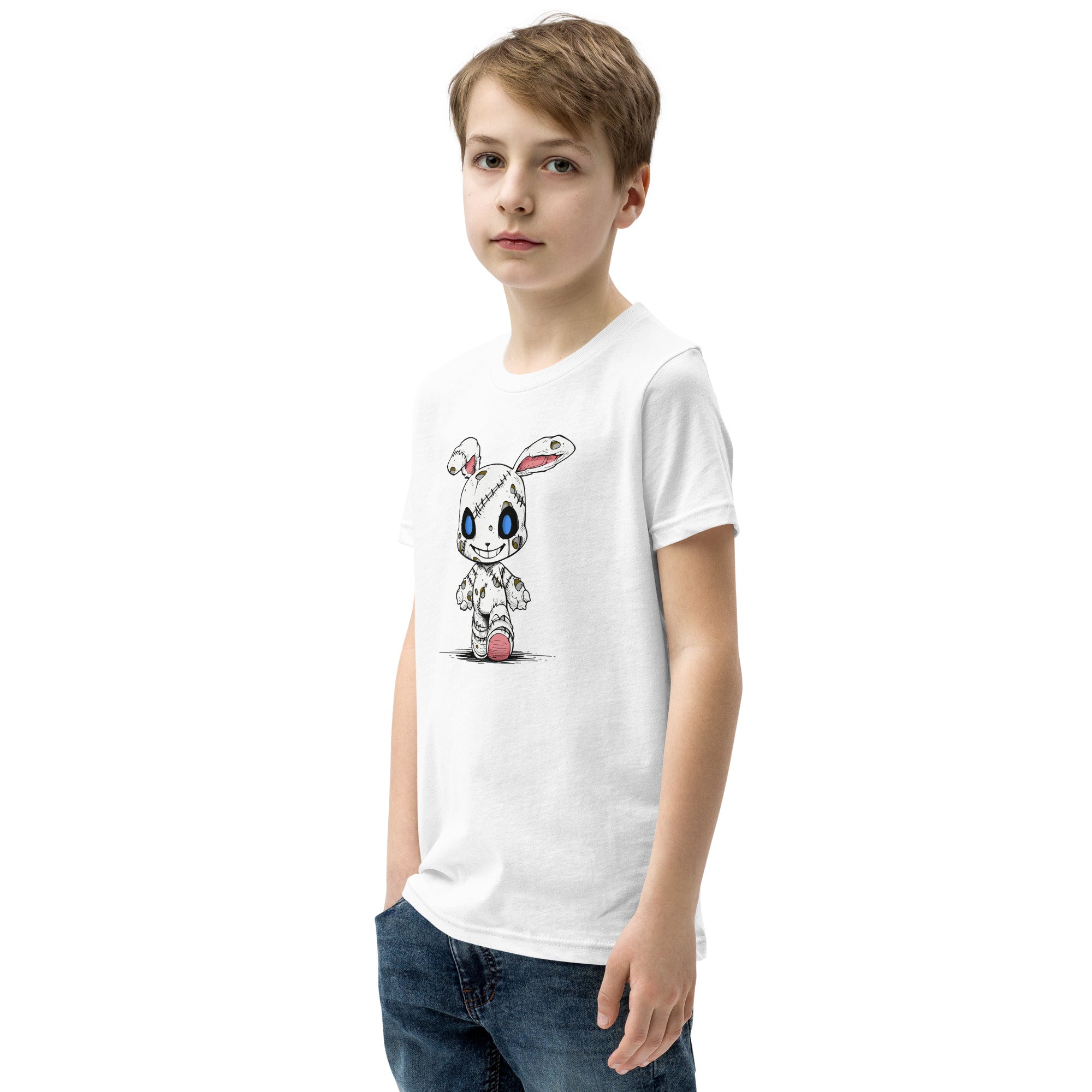 Zombie Bunny Youth Boy's Short Sleeve T-Shirt