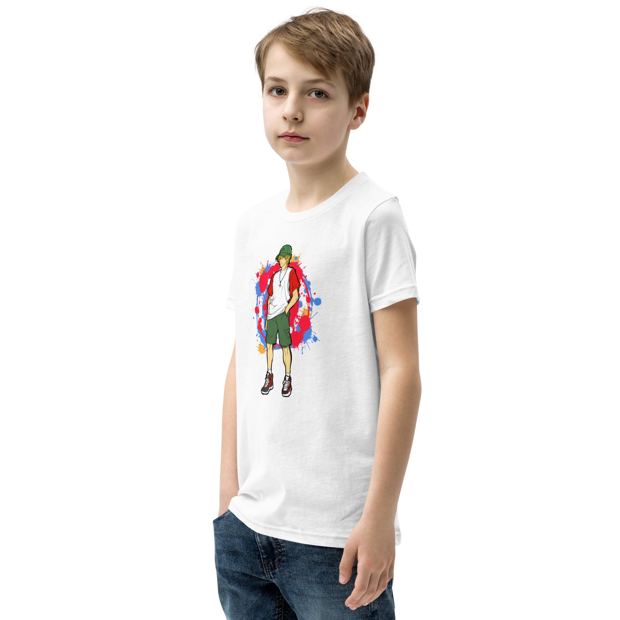 H. Anime Style Youth Boys Short Sleeve T-Shirt